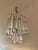 Metal Mid Century Modern Chandelier With Crystal Hanging Columns Prisms For Sale - Image 7 of 7