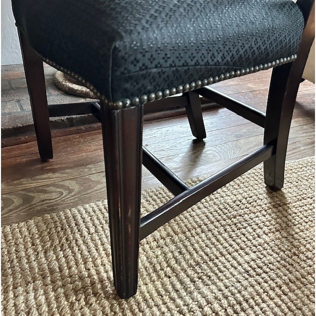 Antique Federal Shield Back Chair With Inlaid Marquetry and Nailheads For Sale - Image 10 of 11