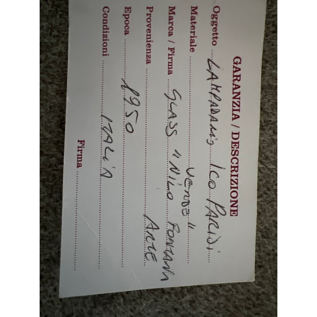 Vintage Italian Brass and Glass Chandelier For Sale - Image 9 of 9