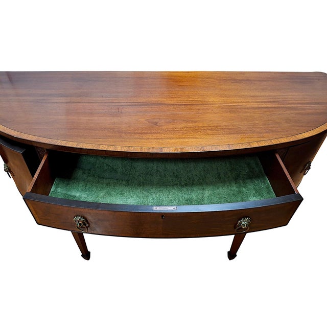 Federal-Style Mahogany Demilune Sideboard For Sale - Image 14 of 18