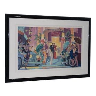 Michael Young "Pink Parrot Club" Original Signed Serigraph C.1990 For Sale