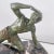 Metal Art Deco Male Sculpture, Spelter, Marble, France circa 1930 For Sale - Image 7 of 14
