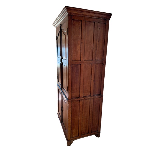 American Early American Oak Cabinet Armoire c.1850–1880 Primitive Cupboard For Sale - Image 3 of 8