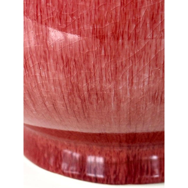 Ceramic Tall Antique Chinese Langyao Red Porcelain Vase Qing Qianlong Mark For Sale - Image 7 of 18