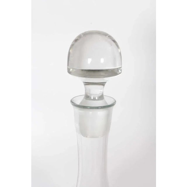 Curved Base French Crystal Carafe For Sale - Image 4 of 7