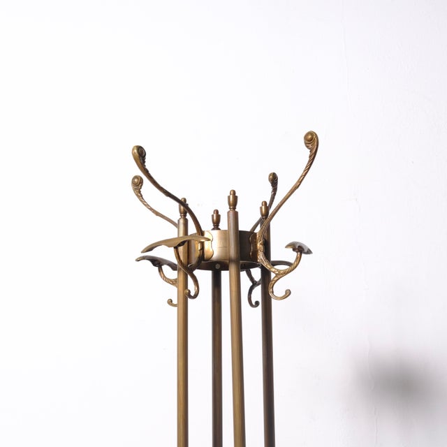 Brown Hollywood Regency Metal Alloy Coat Rack, 1940s For Sale - Image 8 of 18