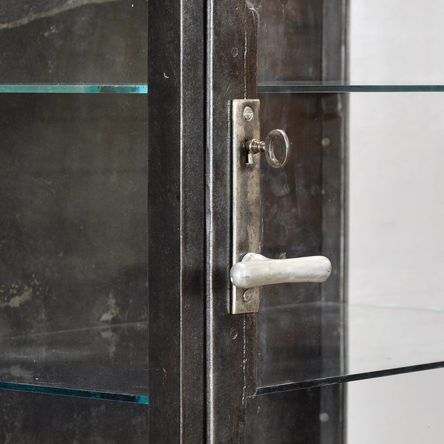 1930s Polished Iron Medical Cabinet, 1930s For Sale - Image 5 of 14