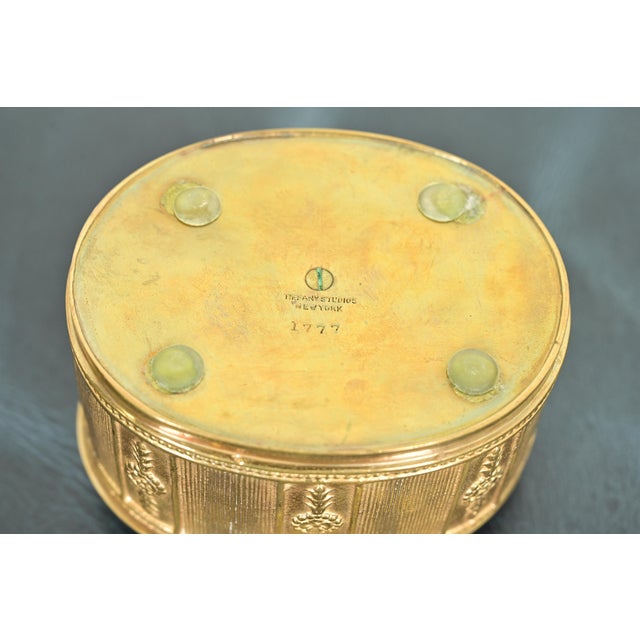 Tiffany Studios New York Adam Pattern Bronze Doré Inkwell For Sale - Image 9 of 12