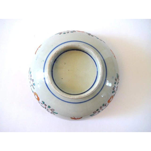 18th Century Antique Kangxi Chinese Export Porcelain Dutch Market Punch Bowl For Sale - Image 9 of 12