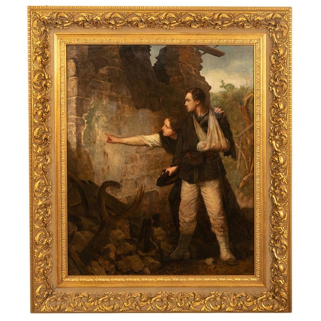 French Pair French Franco-Prussian Historical Military War Propaganda Oil Paintings by Charles Louis Muller, 1870 For Sale - Image 3 of 18