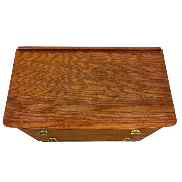 Wood 1970s Vintage Mid Century Modern Two-Drawer Chest - Uk Import For Sale - Image 7 of 9