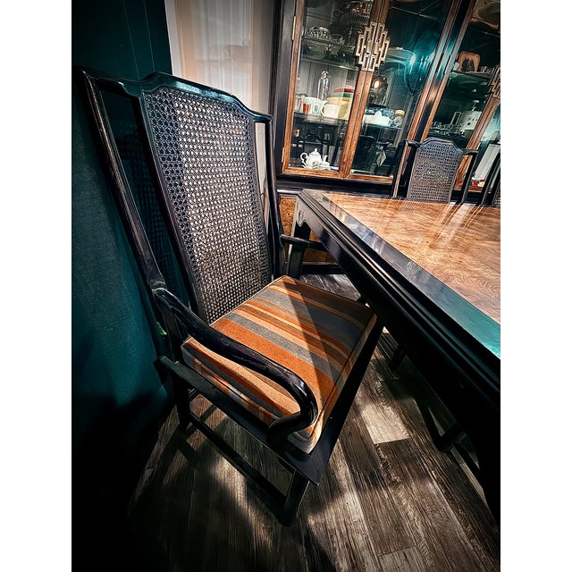 1980s Century Furniture "Chin Hua" Dining Table and Chairs by Raymond K. Sobota For Sale - Image 5 of 9