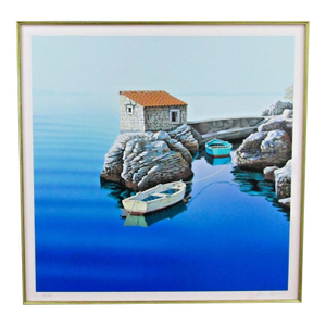 1990s Frane Mlinar Signed Serigraph "Autumn Morning" 120/295 Unframed on Core Board
