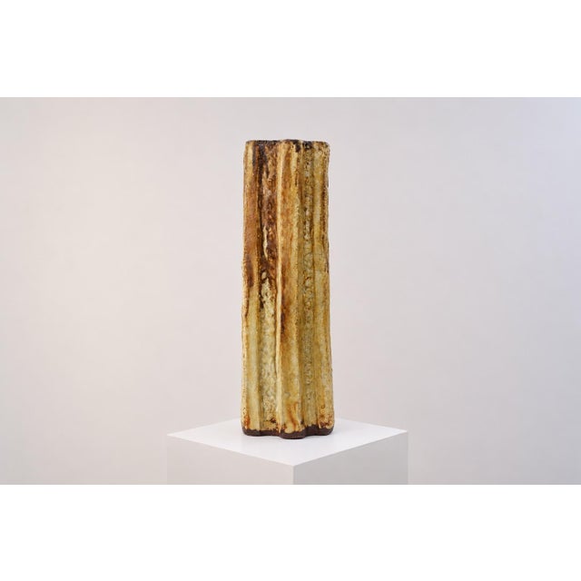 Contemporary Monumental Sculpture in Enameled Stoneware by Helmut Friedrich Schäffenacker For Sale - Image 3 of 6