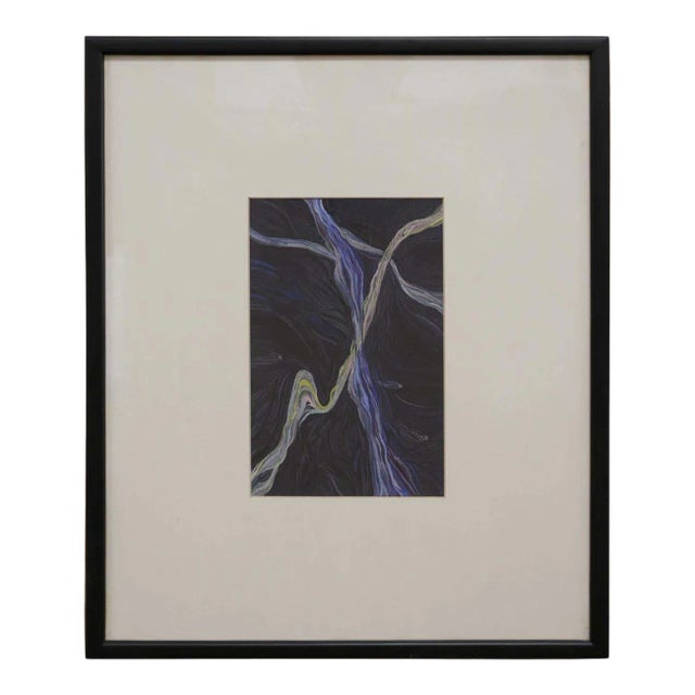 Little Black and Purple Impressionist Style Watercolor by Andrea LaHue For Sale