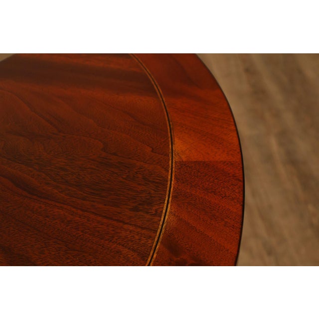 Wood Henkel Harris Georgian Style Mahogany Demilune Console For Sale - Image 7 of 18