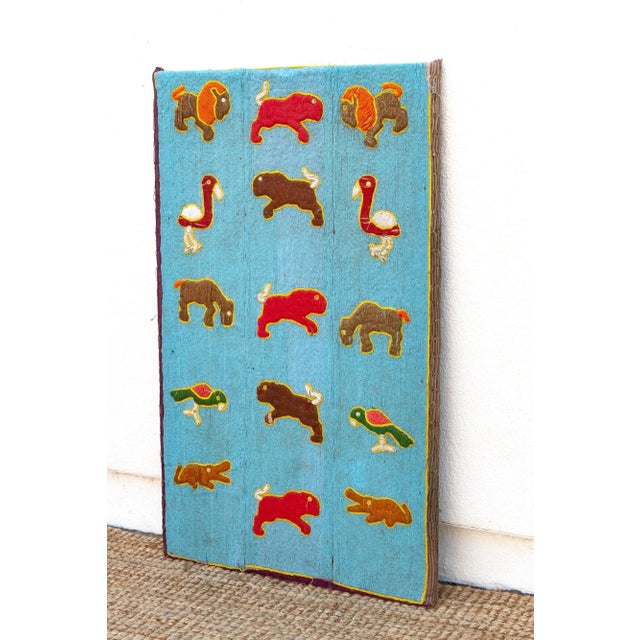 1950s 20th Century Animal Beaded Wall Tapestry For Sale - Image 5 of 10