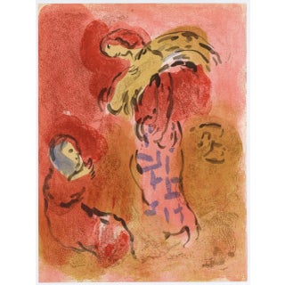1960 Marc Chagall Lithograph Ruth Gleaning the Bible For Sale