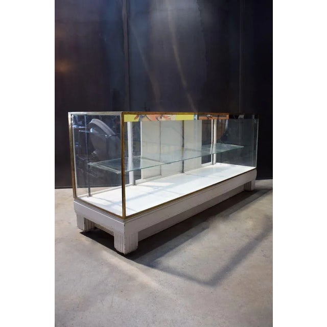 Furniture glass showcase, display folders.