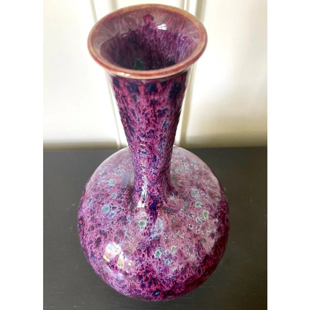 Purple Large Ceramic Vase by Brother Thomas Bezanson For Sale - Image 8 of 13