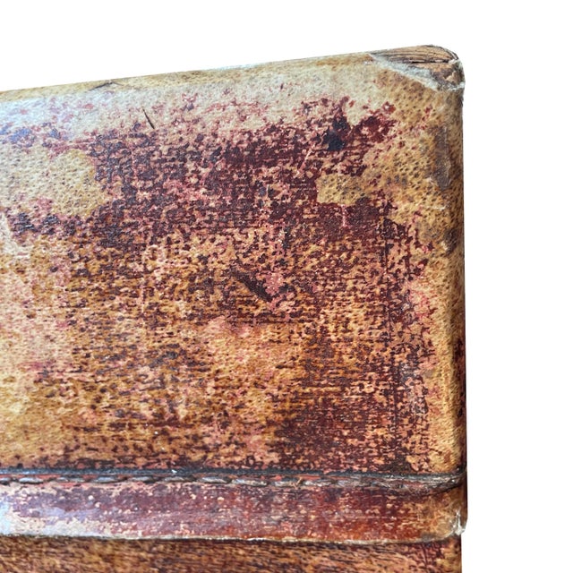 Wood Qing Dynasty (Pre-1900) Lightweight Lacquered Leather Trunk. For Sale - Image 7 of 12