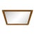 Mid-Century Modern Large Walnut & Brass Wall Mirror For Sale