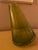 Vintage Olive Green Wobble Art Glass Vase – Sculptural Kinetic Design For Sale - Image 4 of 6