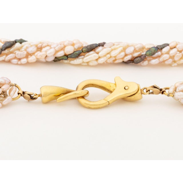 Late 20th Century Pomellato Baroque Pearl Multi-Strand Necklace For Sale - Image 5 of 7