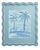 Abstract original palm tree painting in painted wavy frame with overall dimensions of approximately 12 1/2“ x 15 1/2“. By...