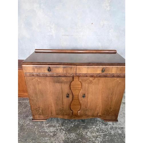 Art Deco Walnut Sideboard with Drinks Cabinet, 1930s For Sale - Image 6 of 11