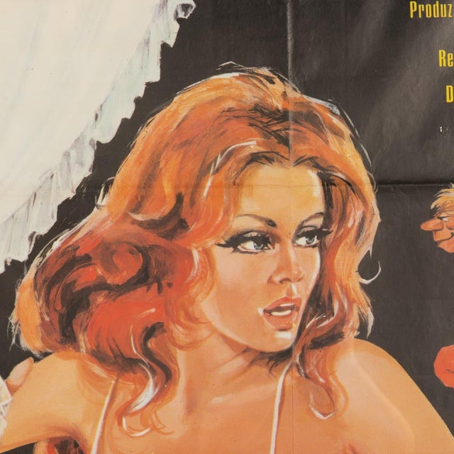 Vintage Italian Film Poster for the Warm Bed of the Virgin, 1974 For Sale - Image 4 of 17