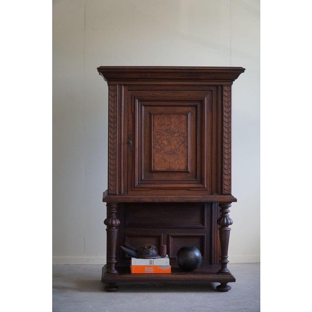 Danish Baroque Style Cabinet in Oak & Birch, 1920s For Sale - Image 4 of 17