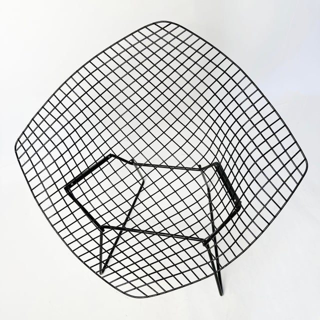 Vintage Black Diamond Chair attributed to Harry Bertoia for Knoll Inc. / Knoll International, 1970s For Sale - Image 6 of 7