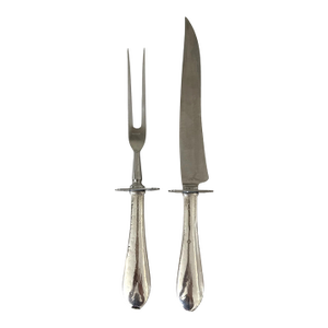Vintage Watson Sterling Silver Handled Carving Set - Knife & Fork