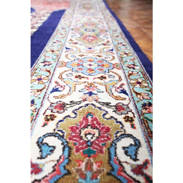 Large Blue Kerman Rug For Sale - Image 4 of 7