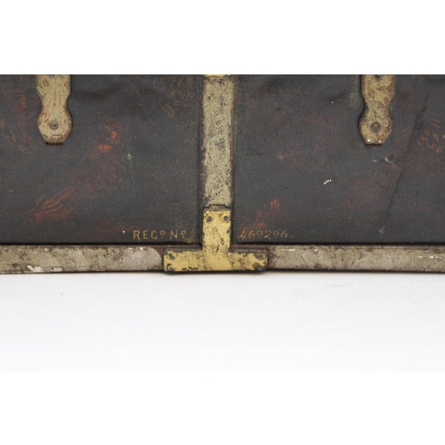 1900 - 1909 Circa 1907-1909 English Huntley & Palmer's "Iron Chest" Biscuit Tin Box For Sale - Image 5 of 10