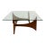 1960s Attributed to Adrian Pearsall Walnut Glass Coffee Table For Sale