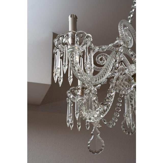 Antique Six-Light Chandeliers in Crystal and Murano Glass, Naples, Early 20th Century, Set of 2 For Sale - Image 5 of 6