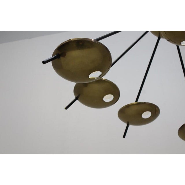 Black Model 1036 Ceiling Lamp from Stilnovo, 1950s For Sale - Image 8 of 13
