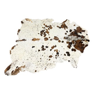 Vintage White Cowhide Rug, 1960s For Sale