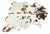 Vintage White Cowhide Rug, 1960s For Sale