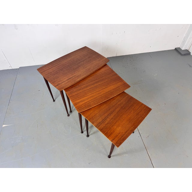 Mid-Century Danish Teak Nesting Tables, Set of 3 For Sale - Image 6 of 7