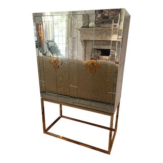 Jonathan Adler Delphine Mirrored Bar For Sale