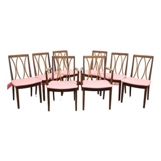 Mid Century Modern Vintage Teak British Dining Chairs by G Plan X 8 For Sale