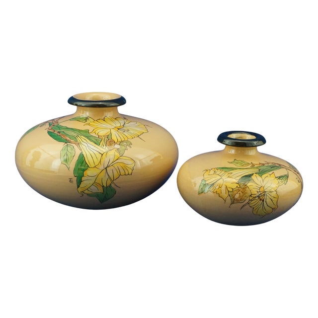 Vintage Art Deco Vases, 1920s, Set of 2 For Sale