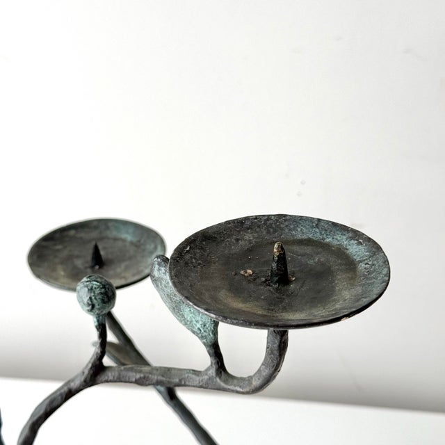 Metal Sculptural Iron Vine Candlestick Holder For Sale - Image 7 of 7