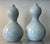 Vintage Japanese Raku Crackle Glaze Studio Art Pottery Showa Period Gourd Shape Vases - A Pair For Sale - Image 16 of 17