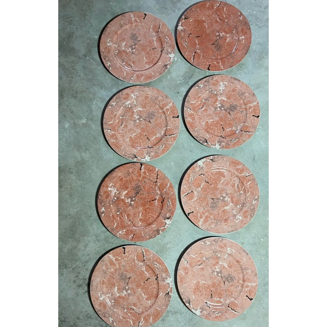 1980s Villeroy & Boch Marble Style Plates - Set of 8 For Sale - Image 5 of 6