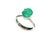 This exquisite 18K white gold ring of finger size 5 features an exquisite Brazilian emerald cut center stone, securely...