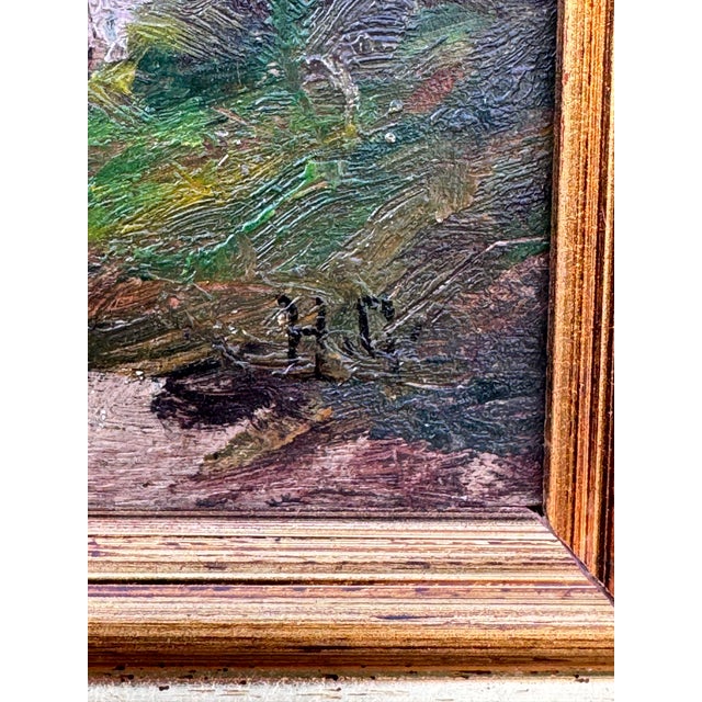 19th Century Oil Painting From England ~ "Coastal Village Street" For Sale In Nashville - Image 6 of 7